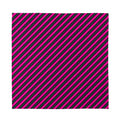 Hot Pink Black And Blue Stripes Print Silk Bandana