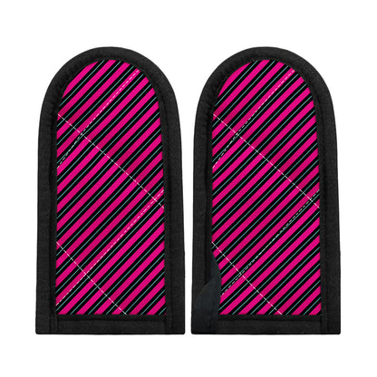Hot Pink Black And Blue Stripes Print Skillet Handle Cover