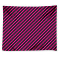 Hot Pink Black And Blue Stripes Print Tapestry
