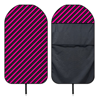 Hot Pink Black And Blue Stripes Print Waterproof Car Seat Cover