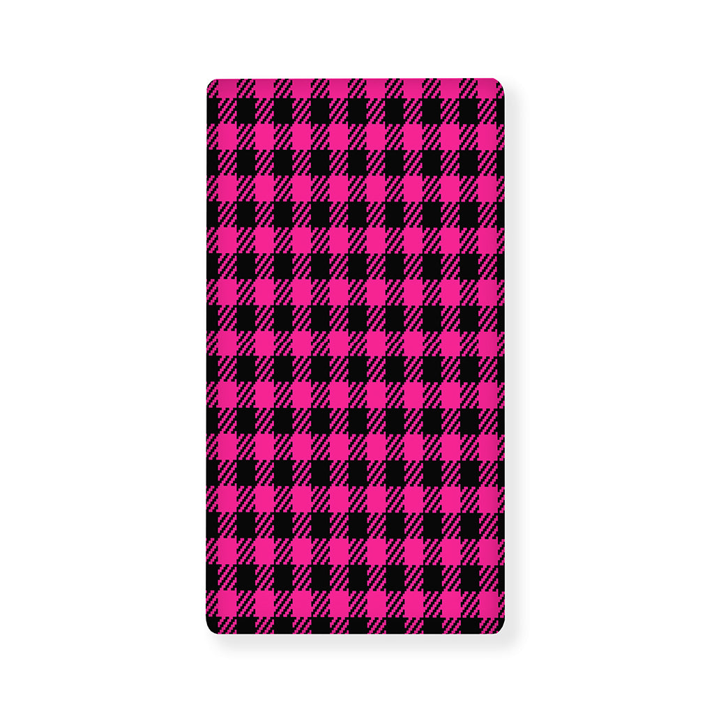 Hot Pink Buffalo Plaid Print Baby Crib Sheet