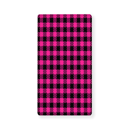 Hot Pink Buffalo Plaid Print Baby Crib Sheet
