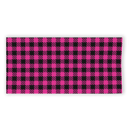 Hot Pink Buffalo Plaid Print Beach Towel