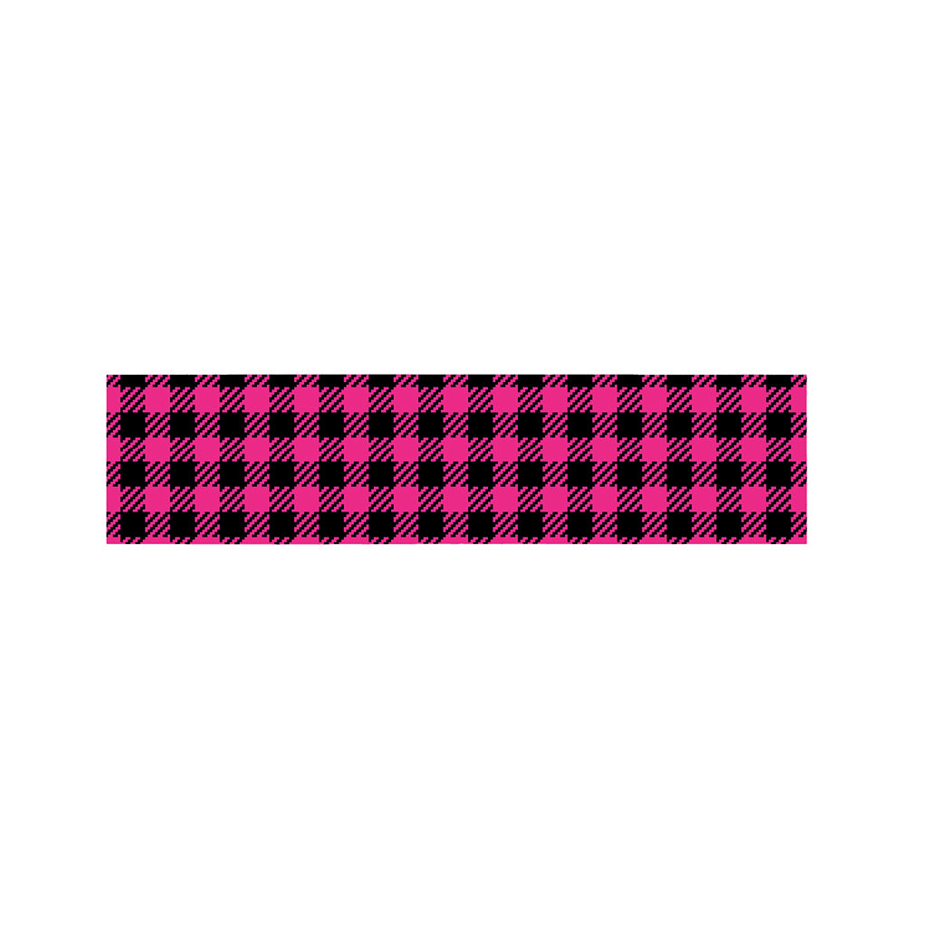 Hot Pink Buffalo Plaid Print Bed Runner