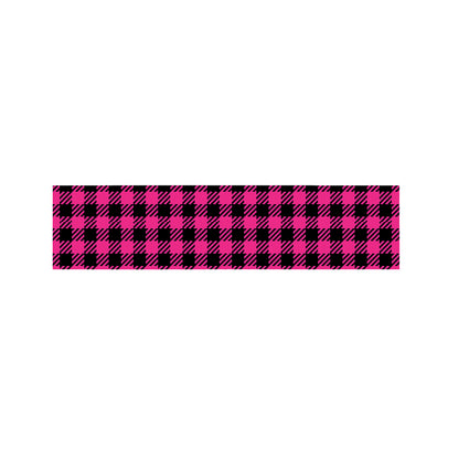 Hot Pink Buffalo Plaid Print Bed Runner