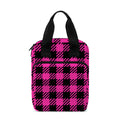 Hot Pink Buffalo Plaid Print Bible Tote Bag