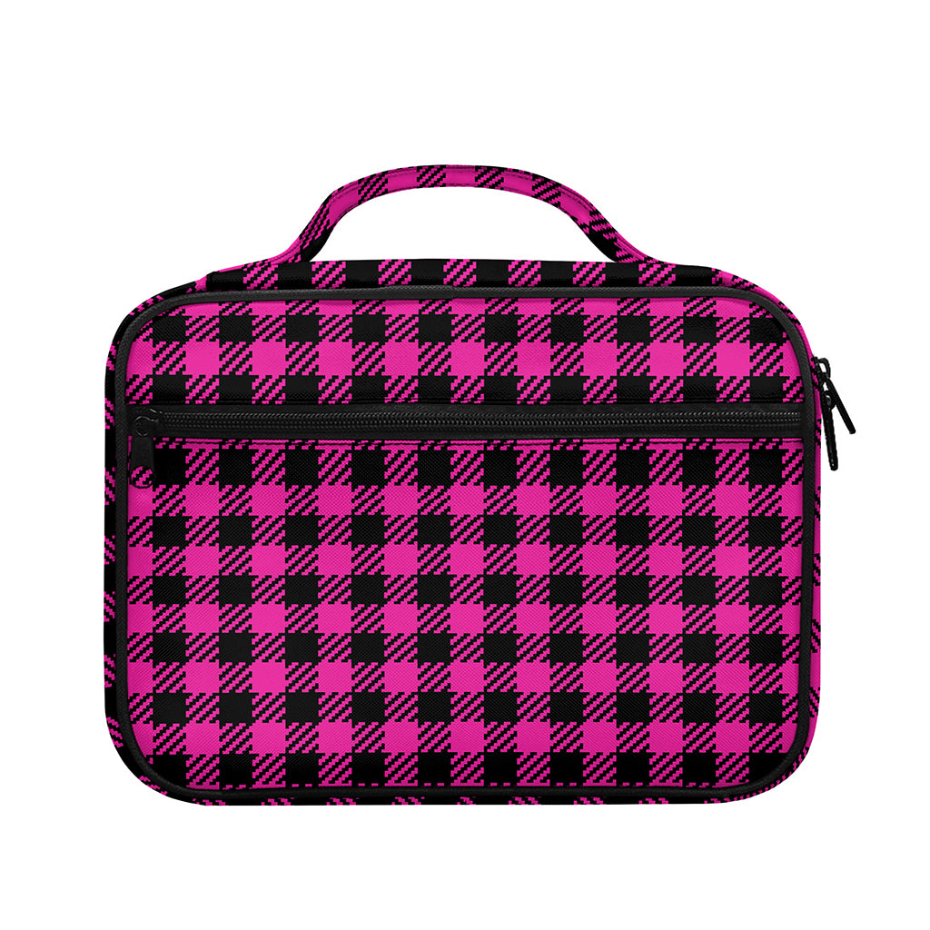 Hot Pink Buffalo Plaid Print Briefcase Bible Bag