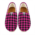 Hot Pink Buffalo Plaid Print Casual Shoes