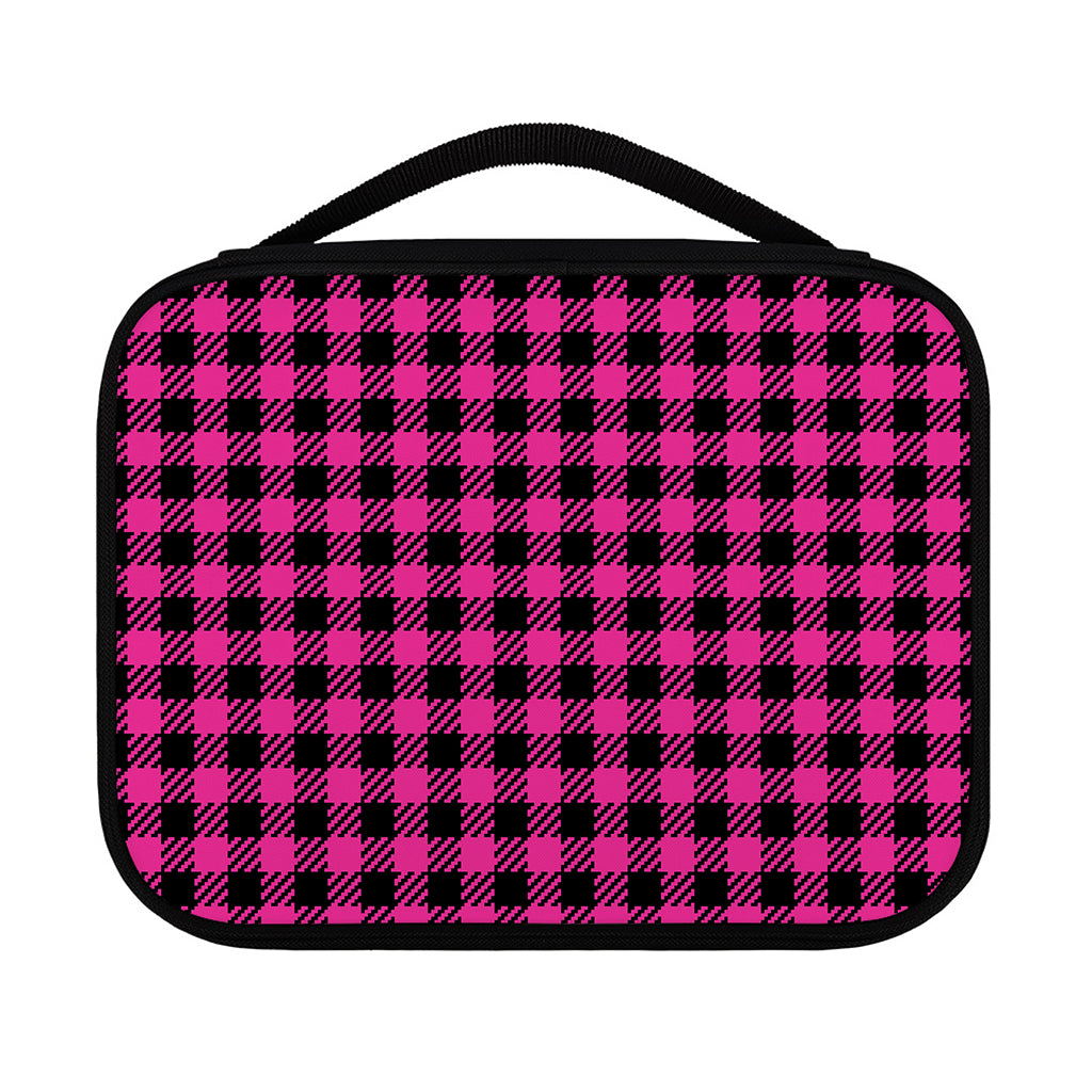 Hot Pink Buffalo Plaid Print Classic Bible Case