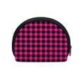 Hot Pink Buffalo Plaid Print Coin Purse
