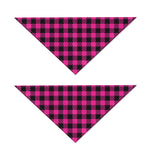 Hot Pink Buffalo Plaid Print Dog Bandana