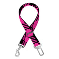 Hot Pink Buffalo Plaid Print Dog Seat Belt