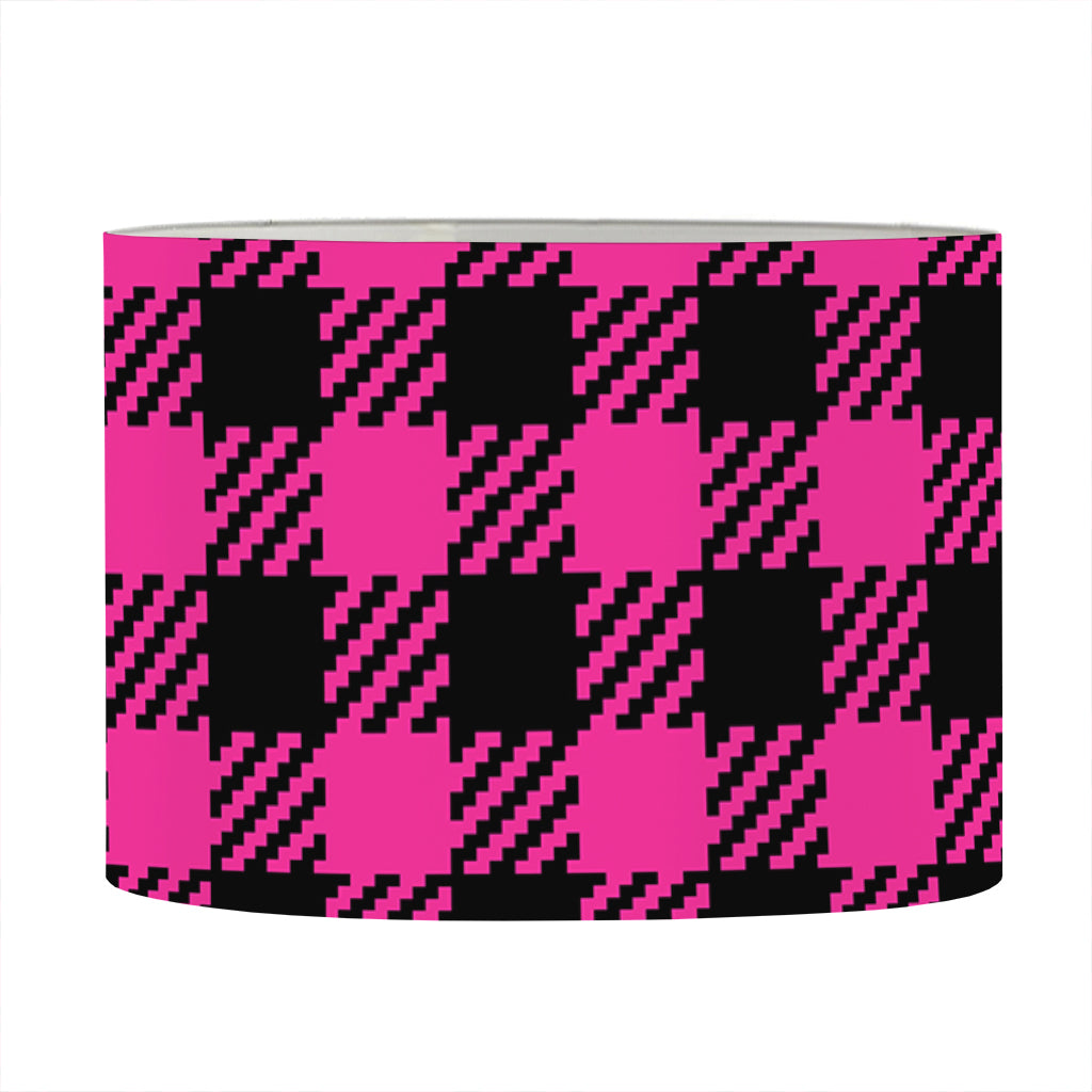 Hot Pink Buffalo Plaid Print Drum Lamp Shade
