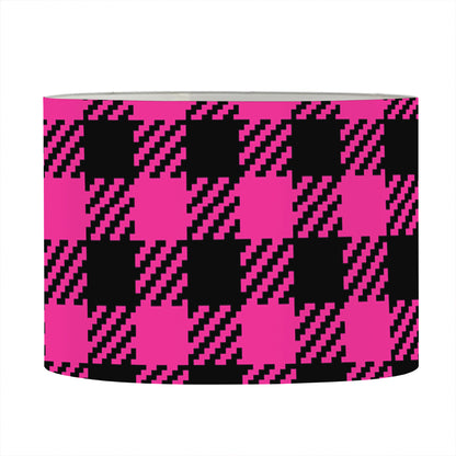 Hot Pink Buffalo Plaid Print Drum Lamp Shade
