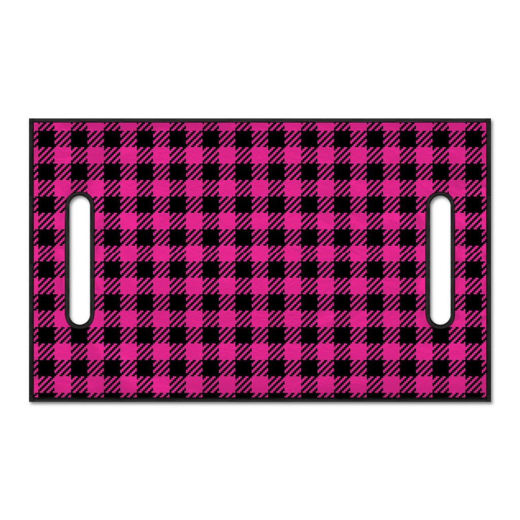 Hot Pink Buffalo Plaid Print Golf Cart Seat Cover