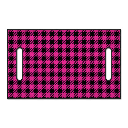 Hot Pink Buffalo Plaid Print Golf Cart Seat Cover