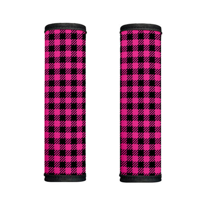 Hot Pink Buffalo Plaid Print Handle Covers