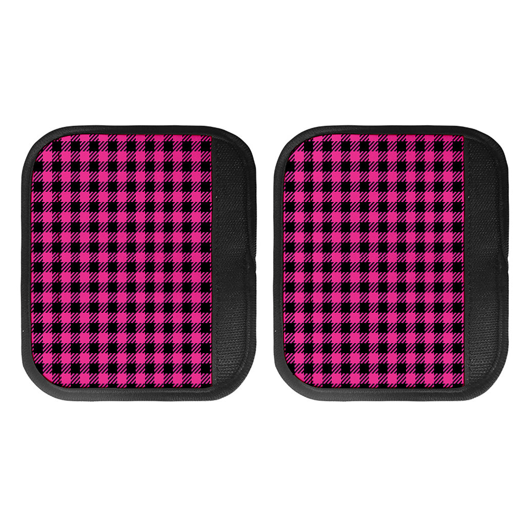 Hot Pink Buffalo Plaid Print Handle Covers