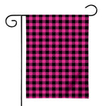 Hot Pink Buffalo Plaid Print House Flag
