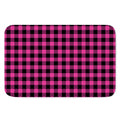 Hot Pink Buffalo Plaid Print Indoor Door Mat