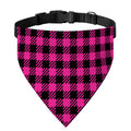Hot Pink Buffalo Plaid Print Over The Collar Dog Bandana