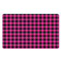 Hot Pink Buffalo Plaid Print Polyester Doormat