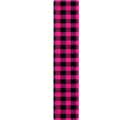 Hot Pink Buffalo Plaid Print Table Runner