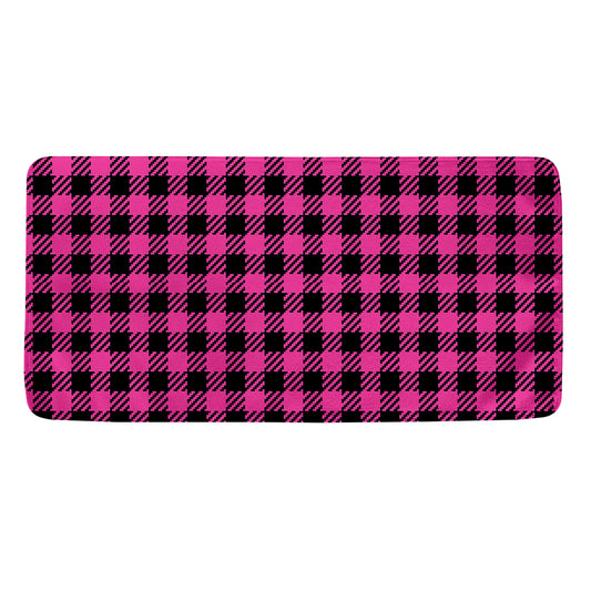 Hot Pink Buffalo Plaid Print Towel