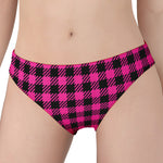 Hot Pink Buffalo Plaid Print Women's Panties