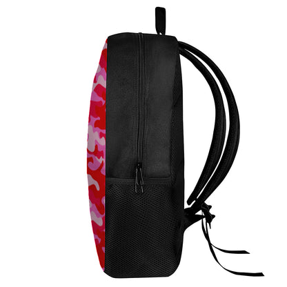 Hot Pink Camouflage Print 17 Inch Backpack