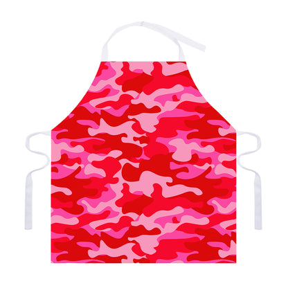 Hot Pink Camouflage Print Adjustable Apron