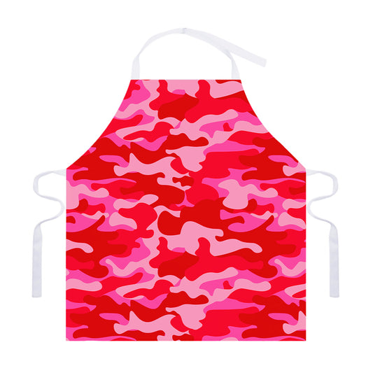 Hot Pink Camouflage Print Adjustable Apron
