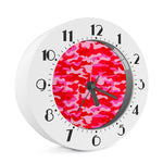 Hot Pink Camouflage Print Alarm Clock