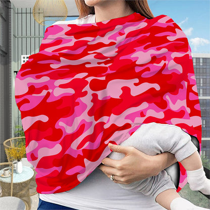 Hot Pink Camouflage Print Baby Seat Cover