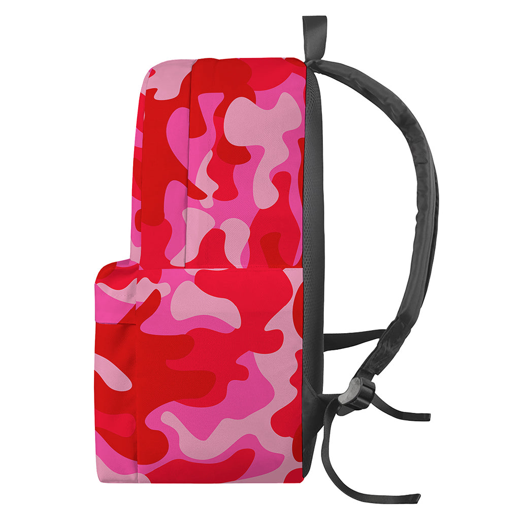 Hot Pink Camouflage Print Backpack