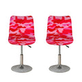 Hot Pink Camouflage Print Bar Stool Covers