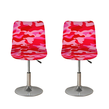 Hot Pink Camouflage Print Bar Stool Covers