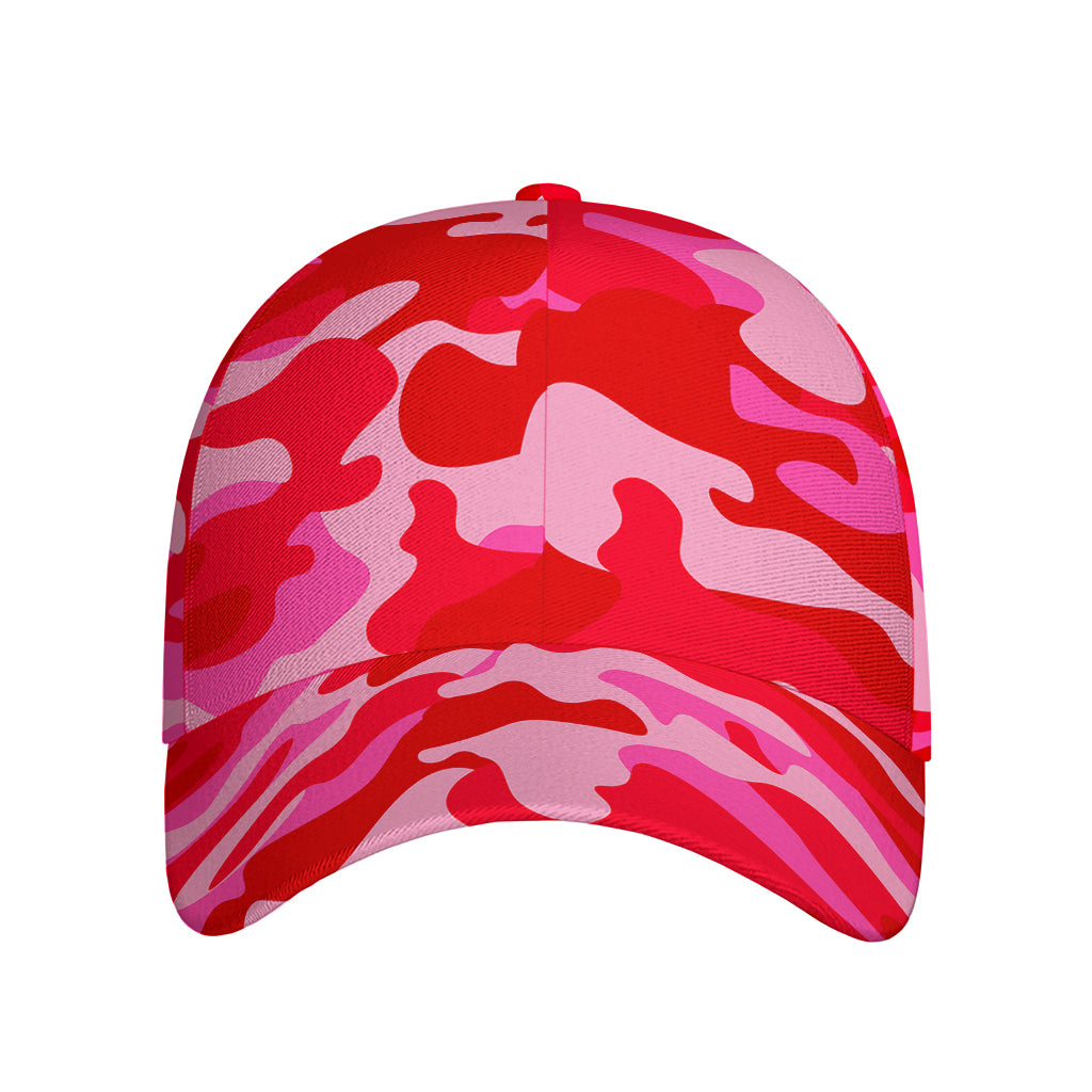 Hot Pink Camouflage Print Baseball Cap