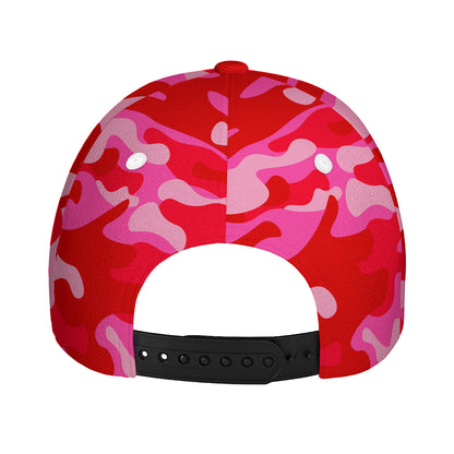 Hot Pink Camouflage Print Baseball Cap