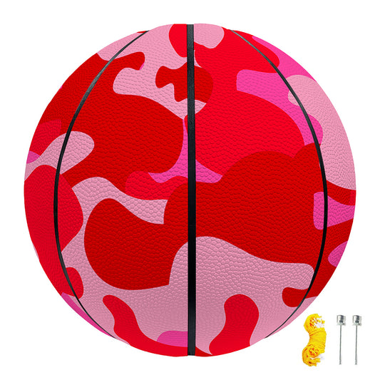 Hot Pink Camouflage Print Basketball