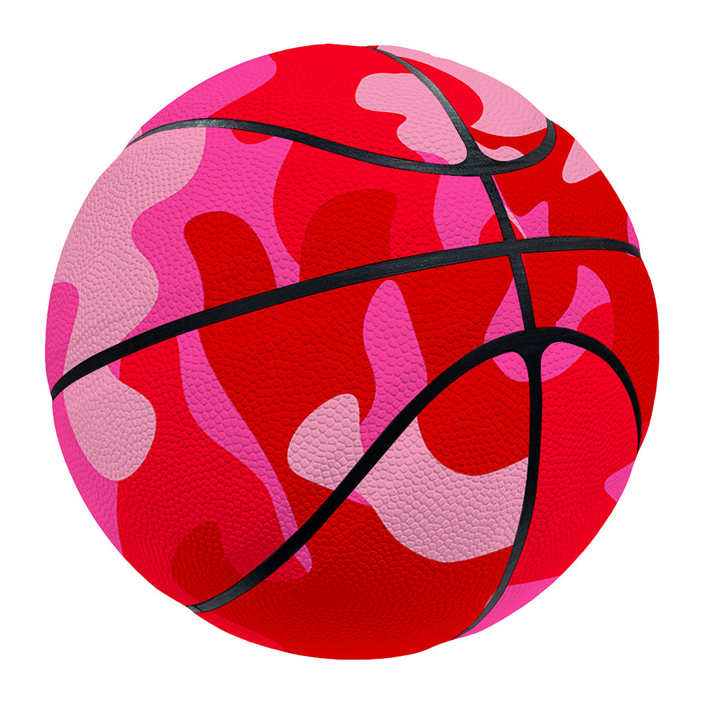 Hot Pink Camouflage Print Basketball