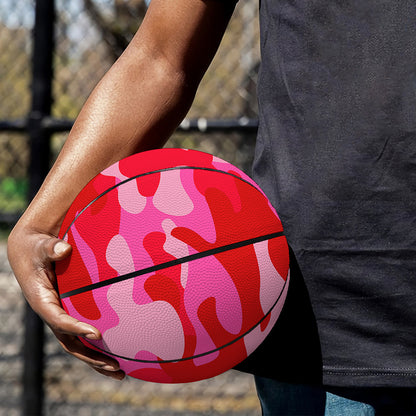 Hot Pink Camouflage Print Basketball