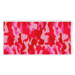 Hot Pink Camouflage Print Beach Towel