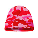Hot Pink Camouflage Print Beanie