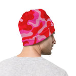 Hot Pink Camouflage Print Beanie