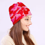 Hot Pink Camouflage Print Beanie
