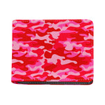 Hot Pink Camouflage Print Bifold Wallet