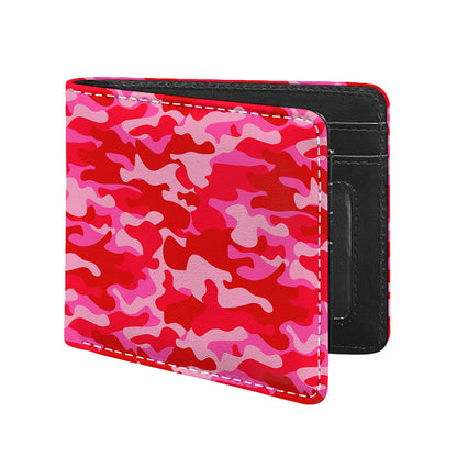 Hot Pink Camouflage Print Bifold Wallet