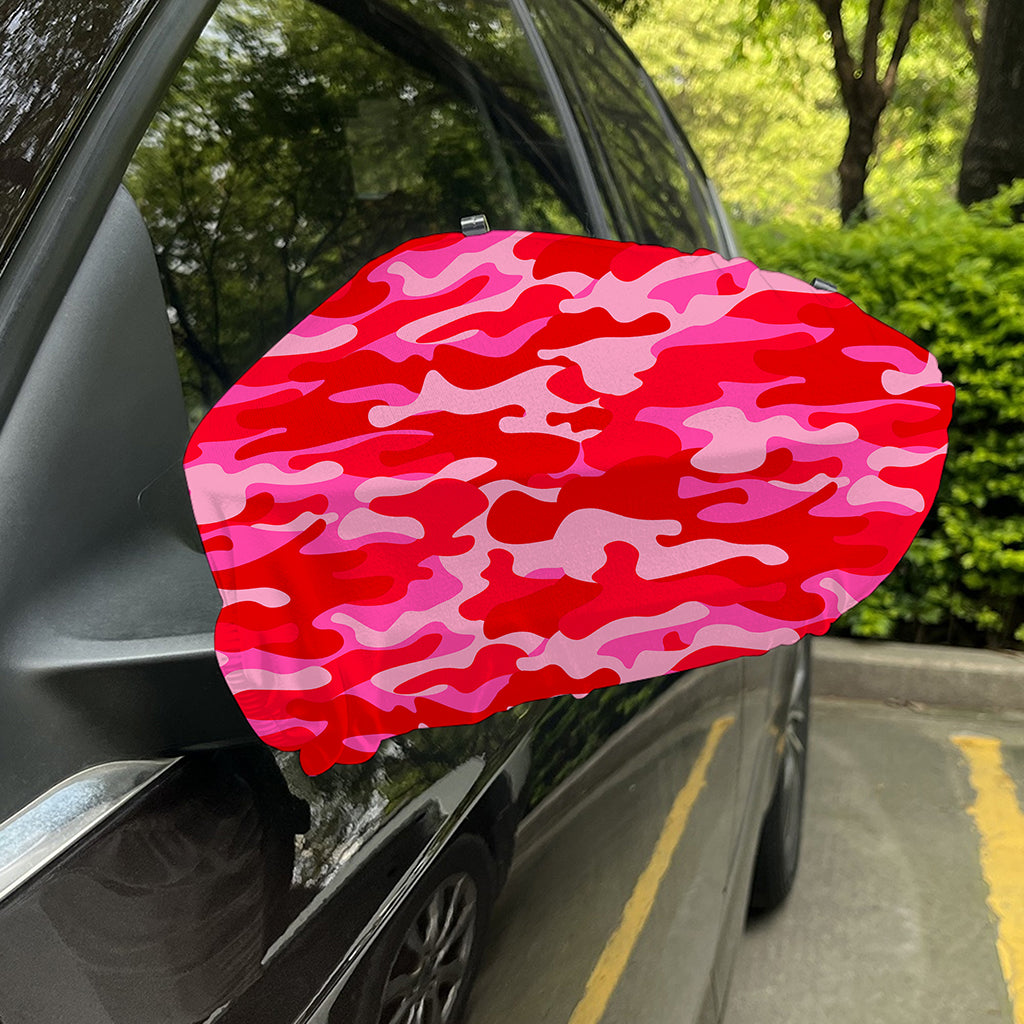 Hot Pink Camouflage Print Car Side Mirror Covers