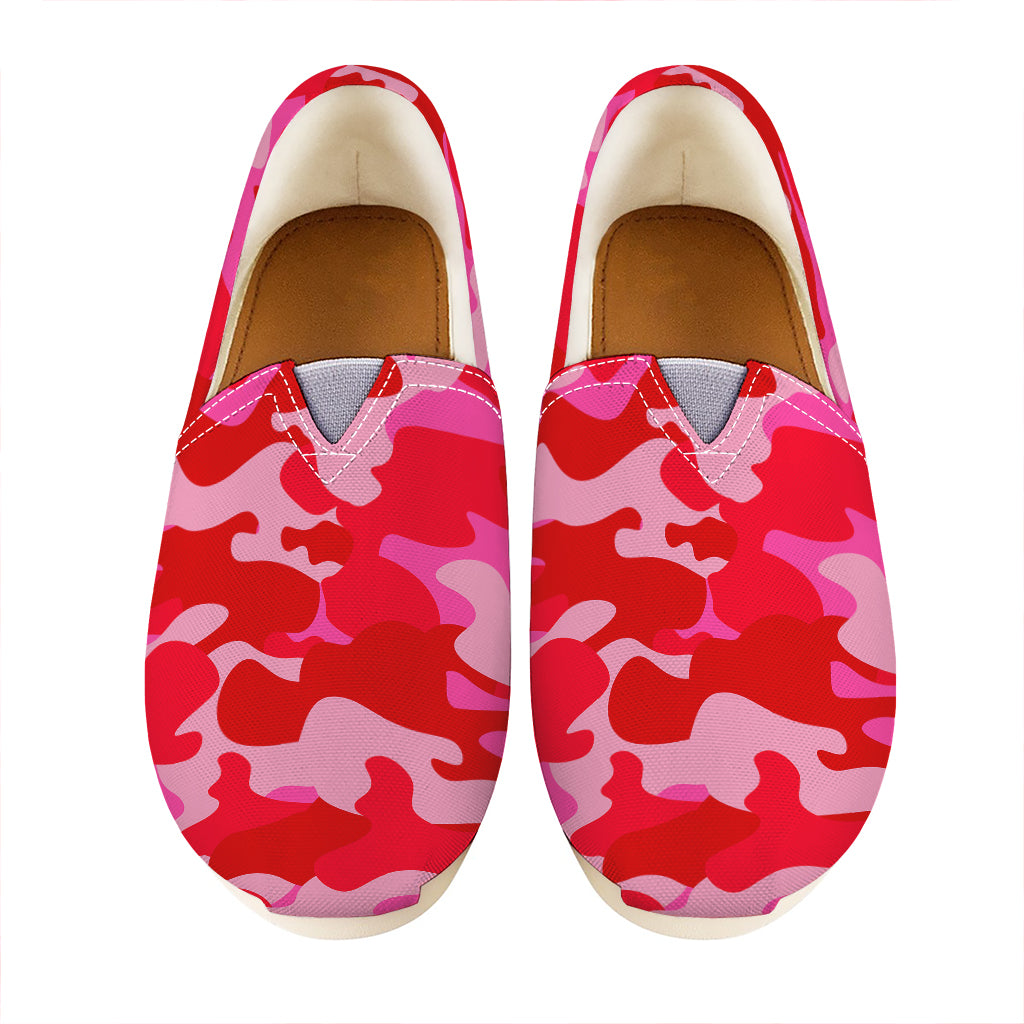 Hot Pink Camouflage Print Casual Shoes